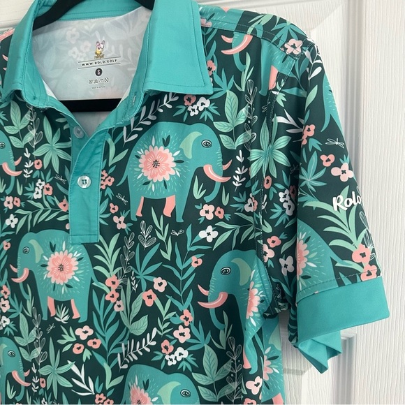 Size S Rolo Golf Men's Elephant in the Room Short Sleeve Golf Polo - Picture 4 of 6